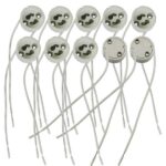 GU10-Steckverbinder aus Porzellan - 10 cm Kabel - Weiß