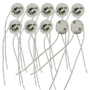 GU10 Fitting van Porselein - 10 cm Snoer - Wit