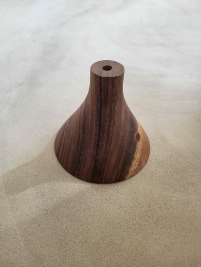 Hanglamp acaciahout small Ø20 cm | kelk vorm | bladgoud binnenzijde exclusief fitting - Afbeelding 4