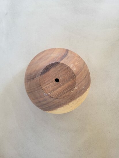Hanglamp acaciahout roségoud Ø25 cm | kelk vorm | roségoud binnenzijde exclusief fitting - Image 3