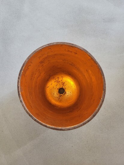 Hanglamp acaciahout roségoud small Ø16,5 cm | kelk vorm | roségoud binnenzijde exclusief fitting – Image 4