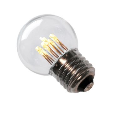 10 Stück LED-Lampe E27 1W G45 Warmweiß 2700K – speziell für lichterkette