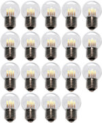 19 stuks LED Lamp E27 1W G45 Warm-wit 2400K