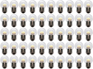 50 stuks LED Lamp E27 1W G45 Warm-wit 2400K