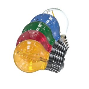 Voordeelset: 10x LED Filament Kleine Bol E27 Set van 5 Kleuren