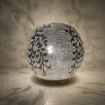 Zenza Ball Blossom Medium tafellamp | Zilver | Ø30cm