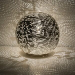 Zenza Ball Blossom Small tafellamp | Zilver | Ø20cm