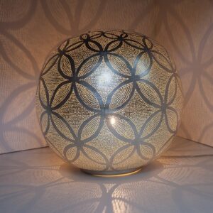 Zenza Ball Circles XL tafellamp | Zilver | Ø40cm