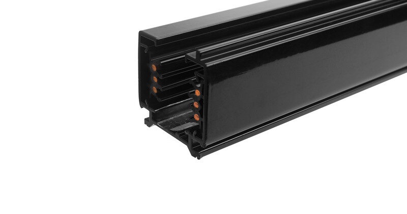Doorsnede van een DALI 3-fase rail uit het eigen assortiment