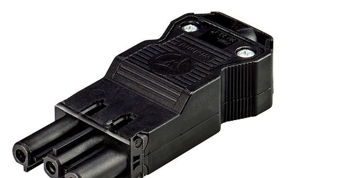 Een losse Wieland-stekker voor een stekerbare verlichtingsaansluiting