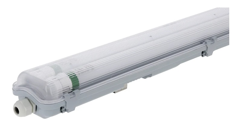 Gesloten buisarmatuur voor twee led-TL-buizen