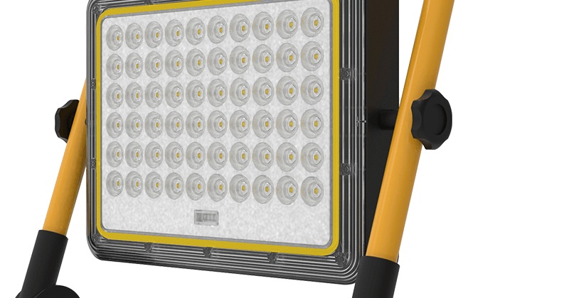 Close-up van een draagbare accuwerklamp