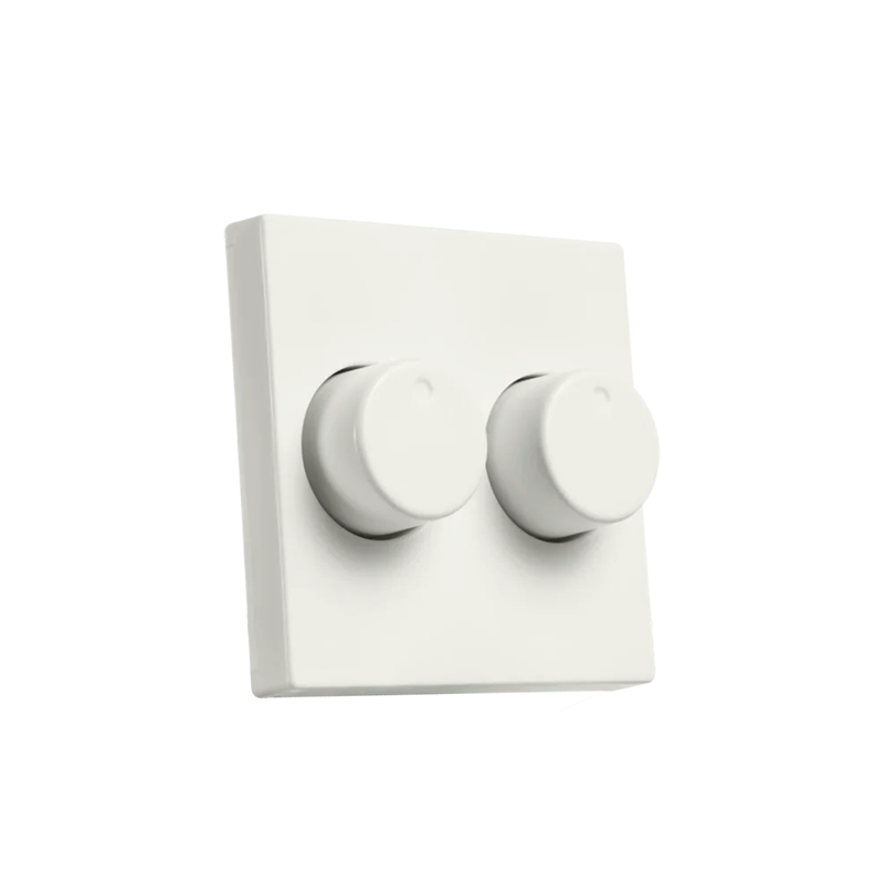 ION centraalplaat met dimmerknop duo | V1/J1 | mat alpin wit - Afbeelding 3