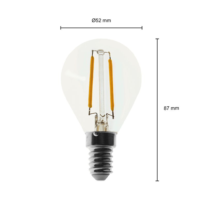 Led kogellamp E14 | 2W | 2200K | helder | dimbaar - Afbeelding 2