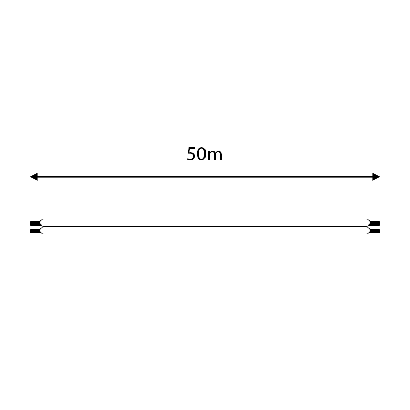2-aderige aansluitkabel 22 AWG | 50 meter - Afbeelding 2