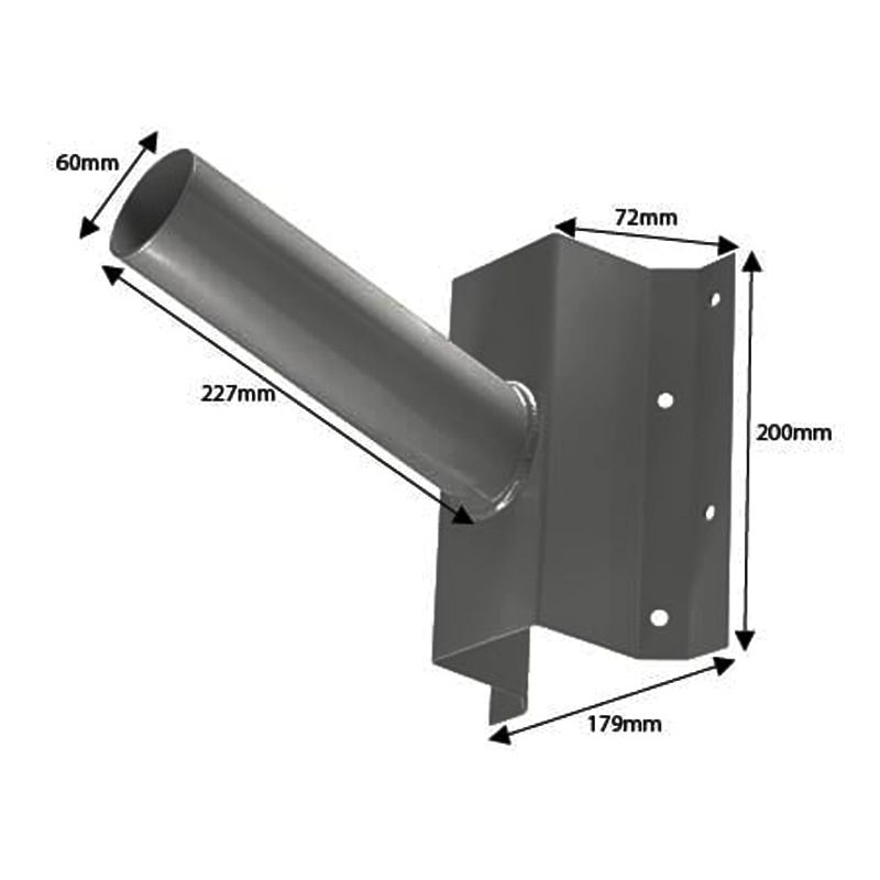 Muursteun voor straatlamp | Ø60 mm | antraciet - Image 4