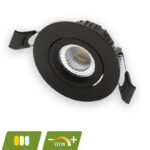 Pollux slim-fit led inbouwspot | 5W | zwart | 2000–3000K dim-to-warm
