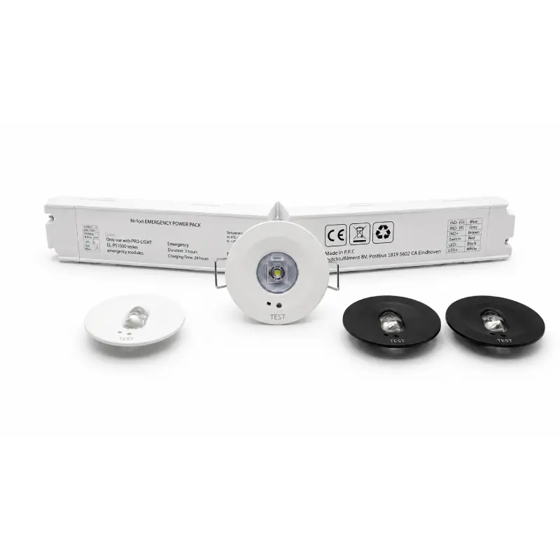 Led noodverlichting inbouwspot | open ruimte en gangpad | wit - Afbeelding 2