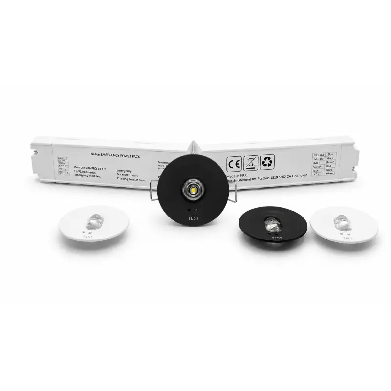 Led noodverlichting inbouwspot | open ruimte en gangpad | wit - Afbeelding 3