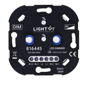 TRIAC duo led dimmer 2 × 0,5–120W | wisselschakeling