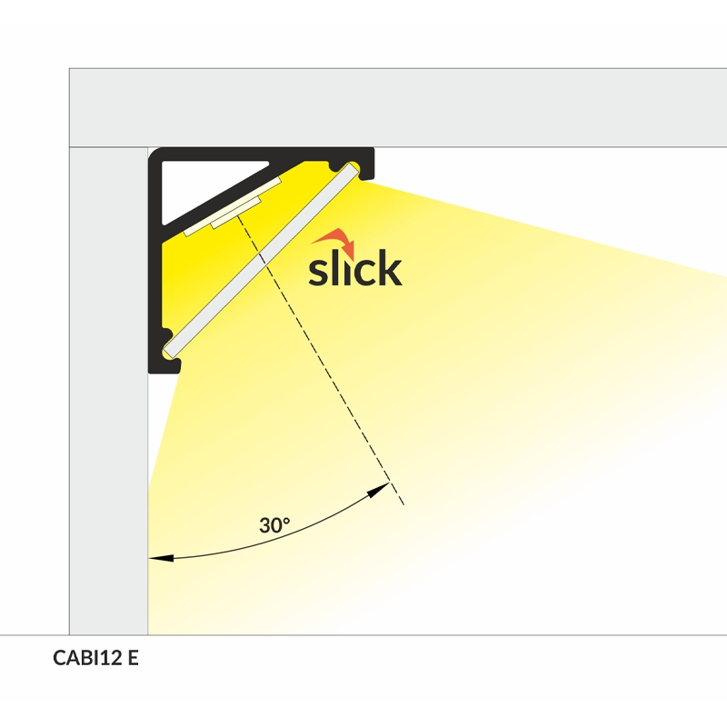 CABI12 aluminium hoekprofiel voor ledstrip | 2 meter | zilver - Image 2