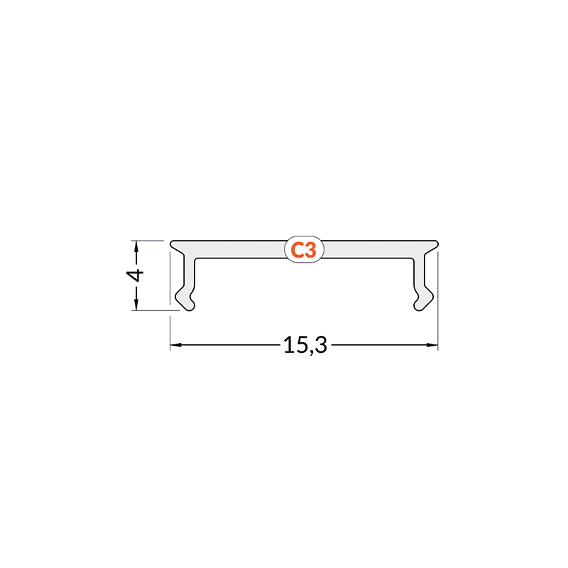 Witte click cover voor SMART16 ledstripprofiel | 2 meter - Image 2