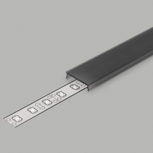 SMART16 click cover voor ledstripprofiel | zwart | 2 m
