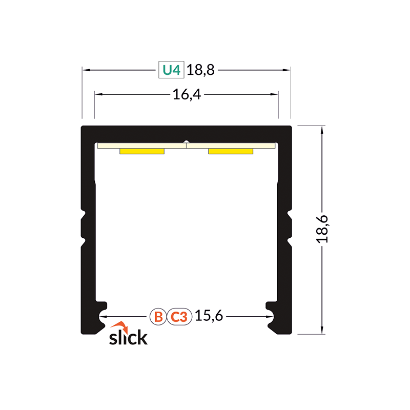 Smart16 ledstripprofiel 2 meter | wit aluminium – Bild 2
