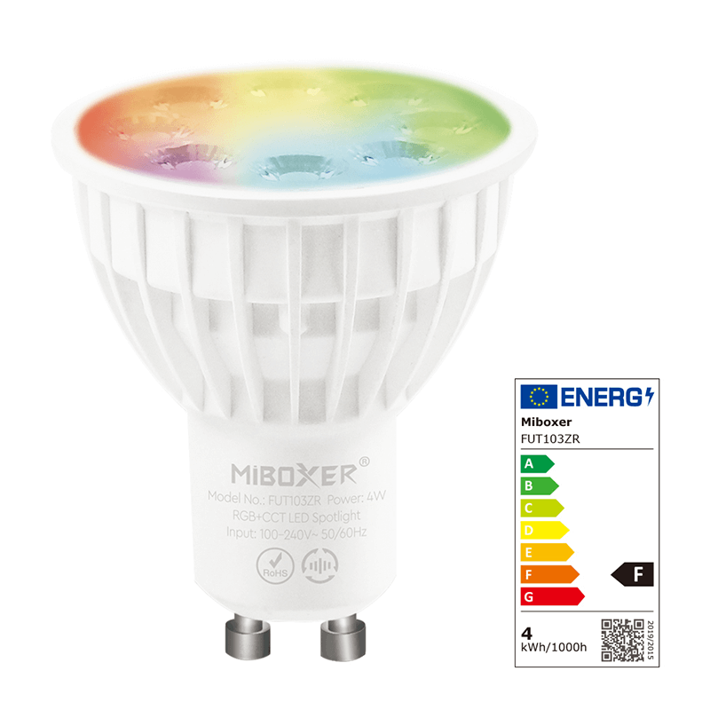 MiBoxer GU10 ledlamp | Zigbee en RF | RGB+CCT | 4W - Afbeelding 3