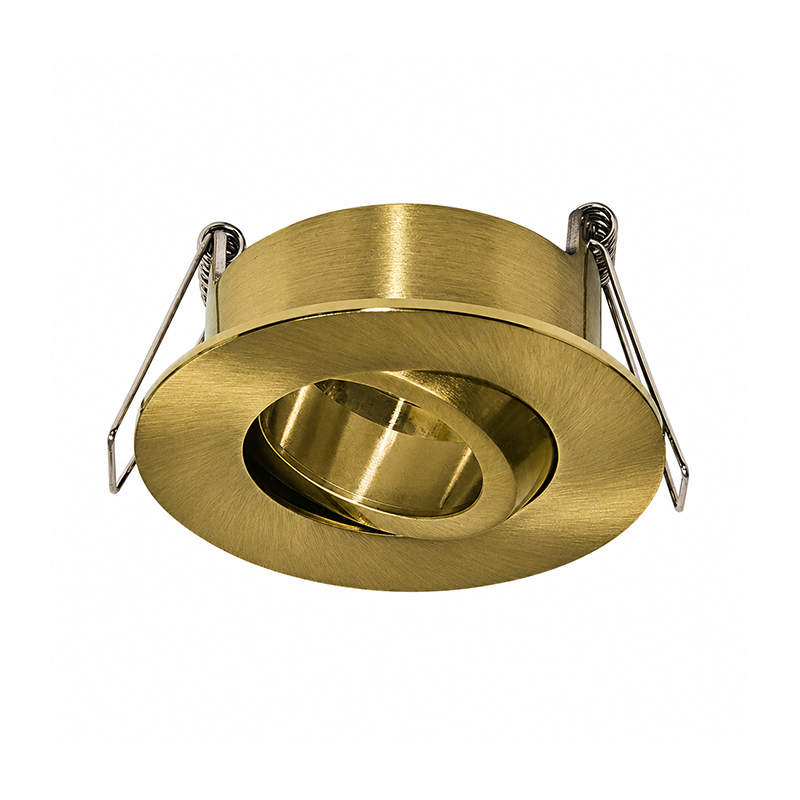 Hessle GU10 inbouwarmatuur | kantelbaar | IP65 | geborsteld goud - Afbeelding 4