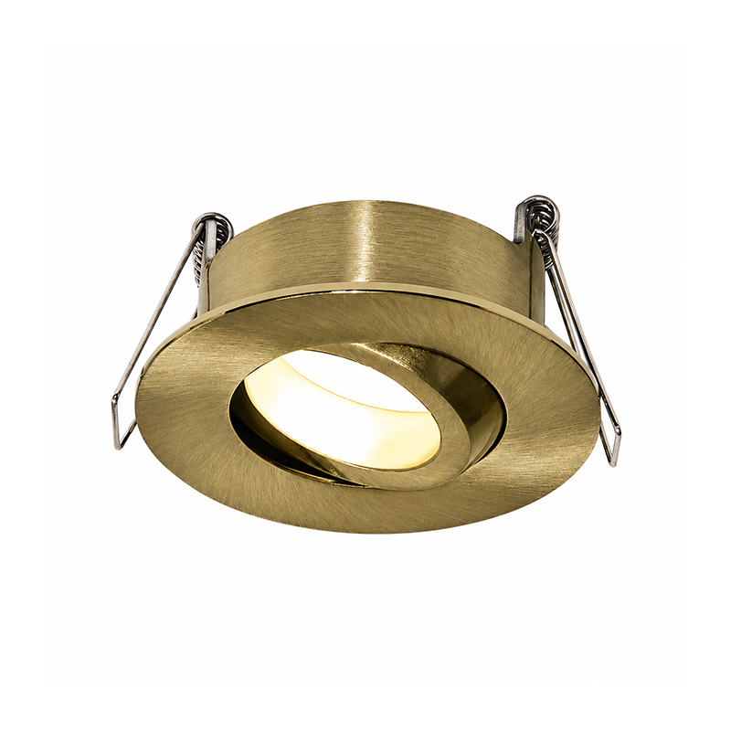 Hessle GU10 inbouwarmatuur | kantelbaar | IP65 | geborsteld goud - Afbeelding 3
