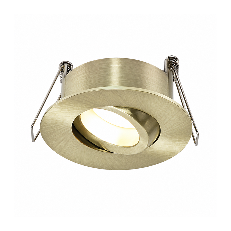 Hessle GU10 inbouwarmatuur | kantelbaar | IP65 | geborsteld goud
