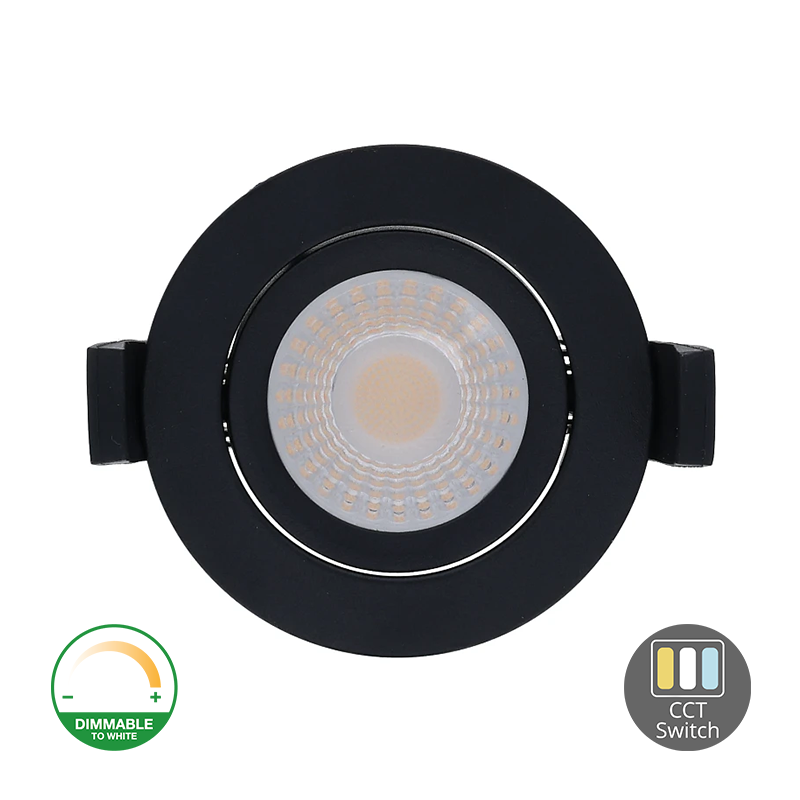 Miran slim-fit led inbouwspot | 5/7W | CCT + dim-to-warm | zwart