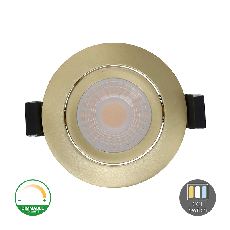 Miran slim-fit led inbouwspot | 5/7W | CCT + dim-to-warm | messing