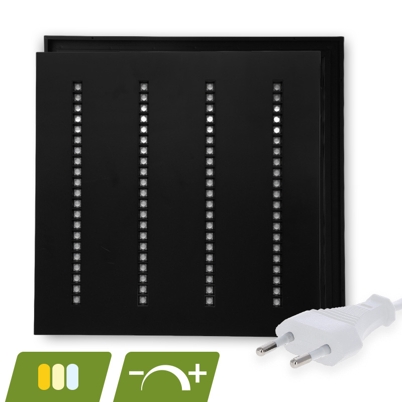 Nova louvre led paneel | 60x60 cm | 30W | CCT | dimbaar | zwart