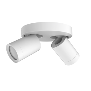 Lexi rond plafondarmatuur | 2x GU10 | wit | IP44