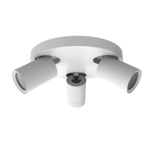 Lexi rond plafondarmatuur | 3x GU10 | wit | IP44