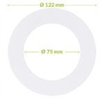 Metalen verloopring voor Miran en Varda | 75-122 mm | wit