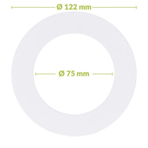 Metalen verloopring voor Miran en Varda | 75-122 mm | wit