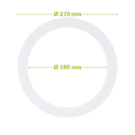 Metalen verloopring voor inbouwspot | wit | Ø180–270 mm