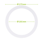 Metalen verloopring voor inbouwspot | wit | Ø205–275 mm