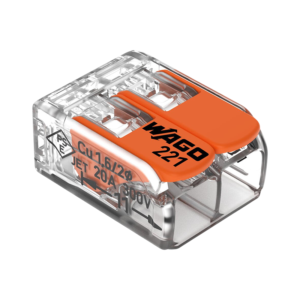 WAGO lasklem met hendels | 2 aansluitingen | 0,2–4 mm² | doos 100