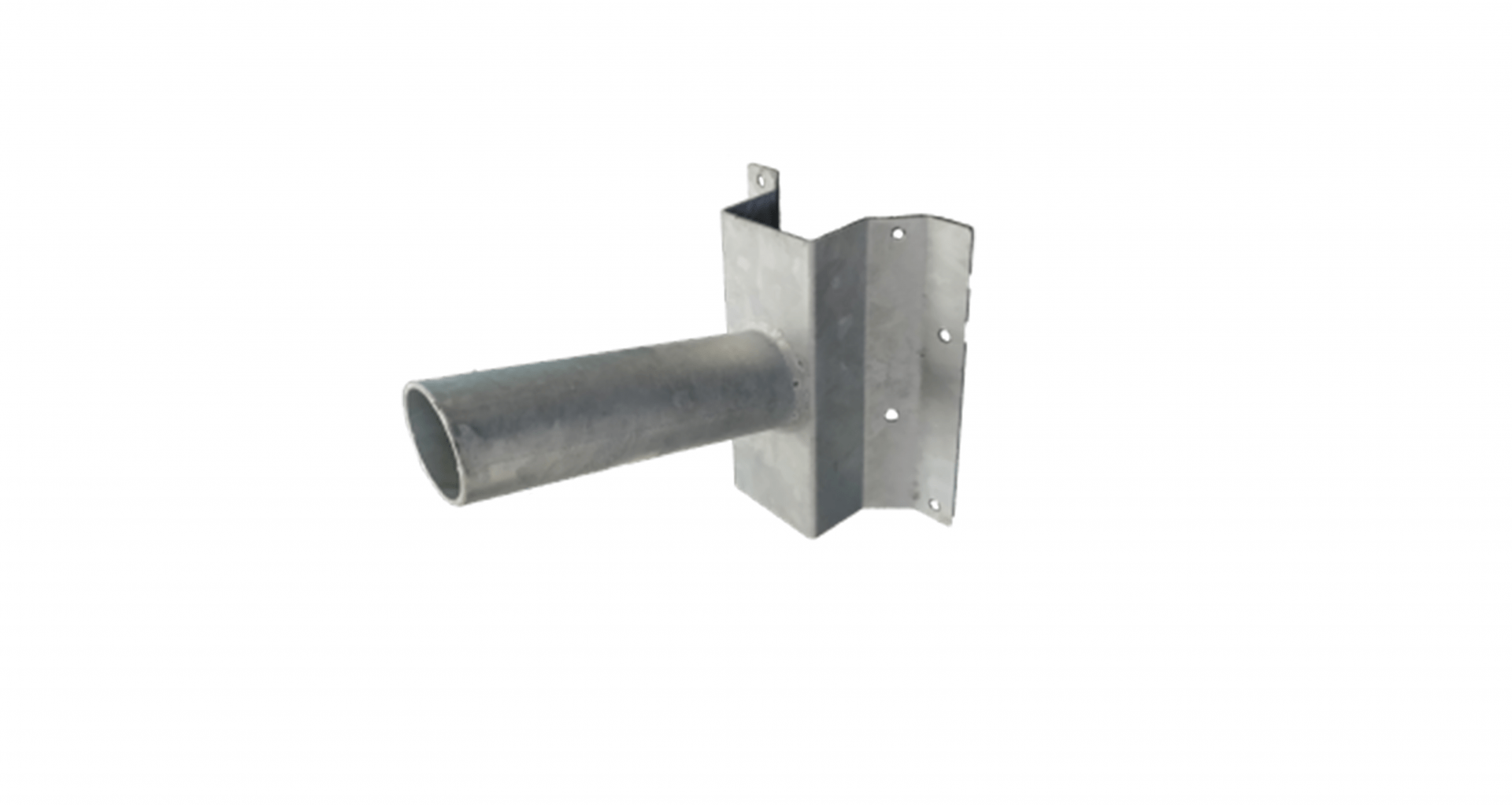 Muursteun voor straatlamp | Ø48 mm | gegalvaniseerd staal - Afbeelding 2