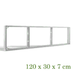 Opbouwframe voor backlit led paneel 120x30 cm | wit