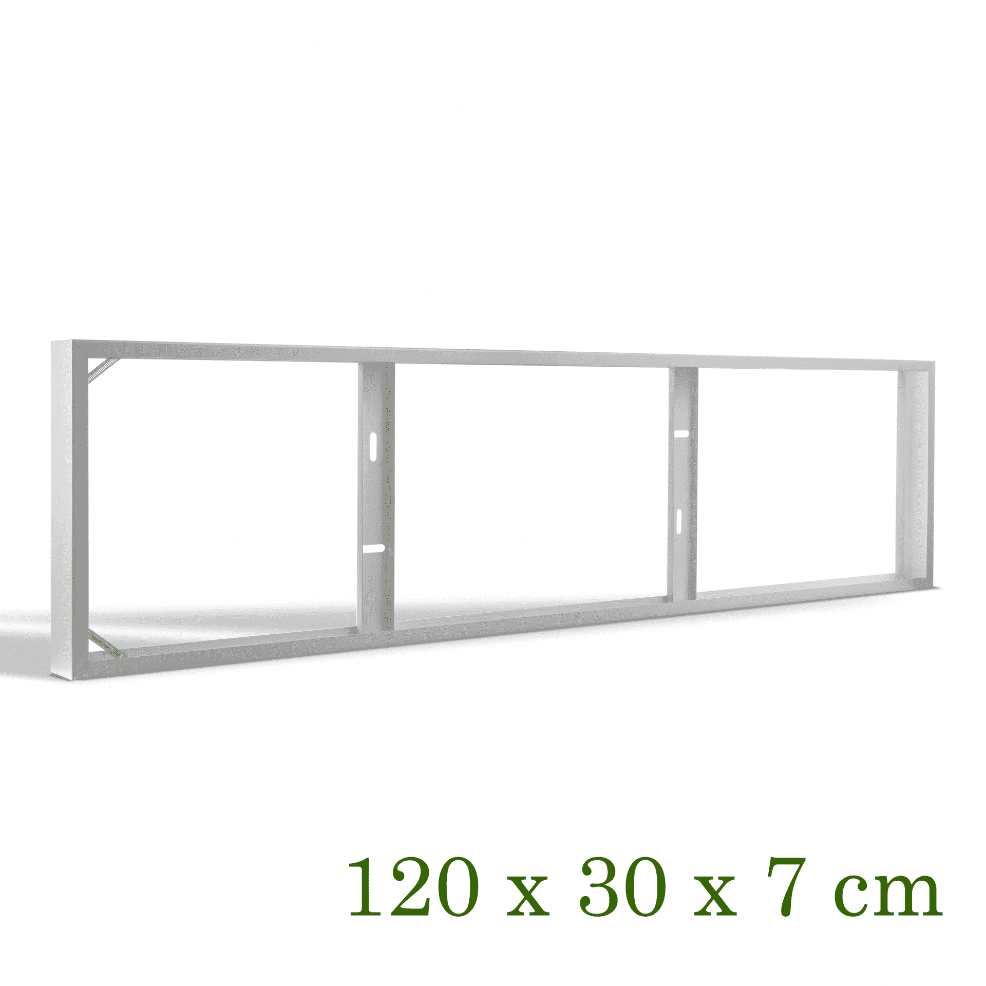 Opbouwframe voor backlit led paneel 120x30 cm | wit