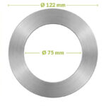 Metal loop ring for Miran and Varda | 75-122 mm | silver