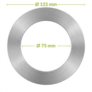 Metal loop ring for Miran and Varda | 75-122 mm | silver