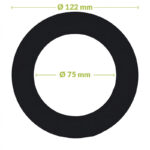 Metalen verloopring voor Miran en Varda | 75-122 mm | zwart