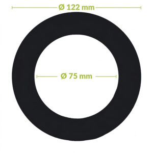 Metalen verloopring voor Miran en Varda | 75-122 mm | zwart