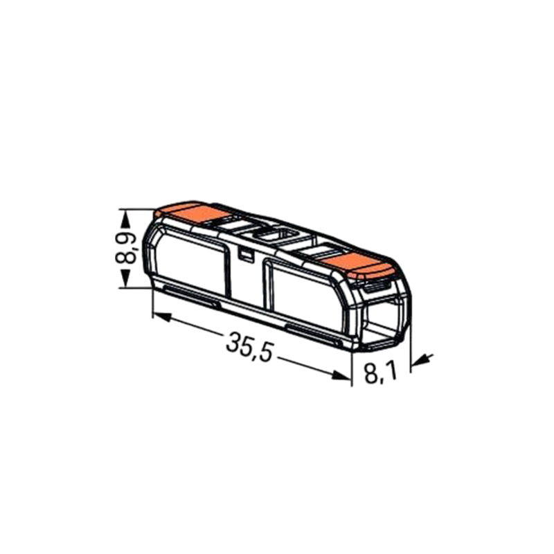 WAGO doorverbindingsklem | 2 aansluitingen | 0,2–4 mm² | doos 60 - Afbeelding 5